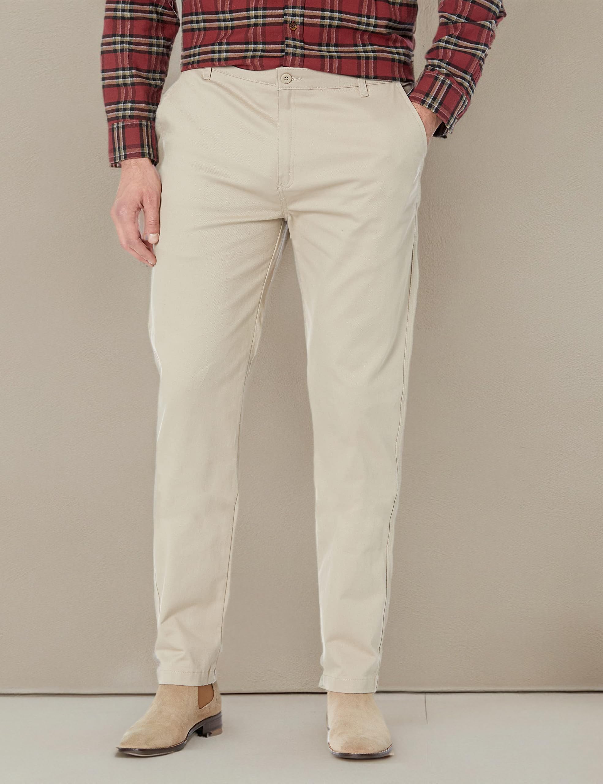 Izod Uniform Twill Khaki Pants, Flat Front & Comfortable Waistband, Stretch Fabric - Pantalones Hombre