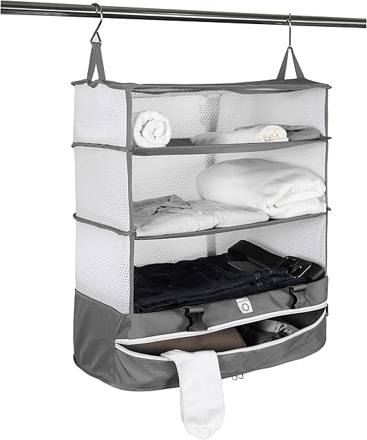 The Hanger Store Travel Hanging Closet, Wardrobe. Suitcase & Luggage Organiser