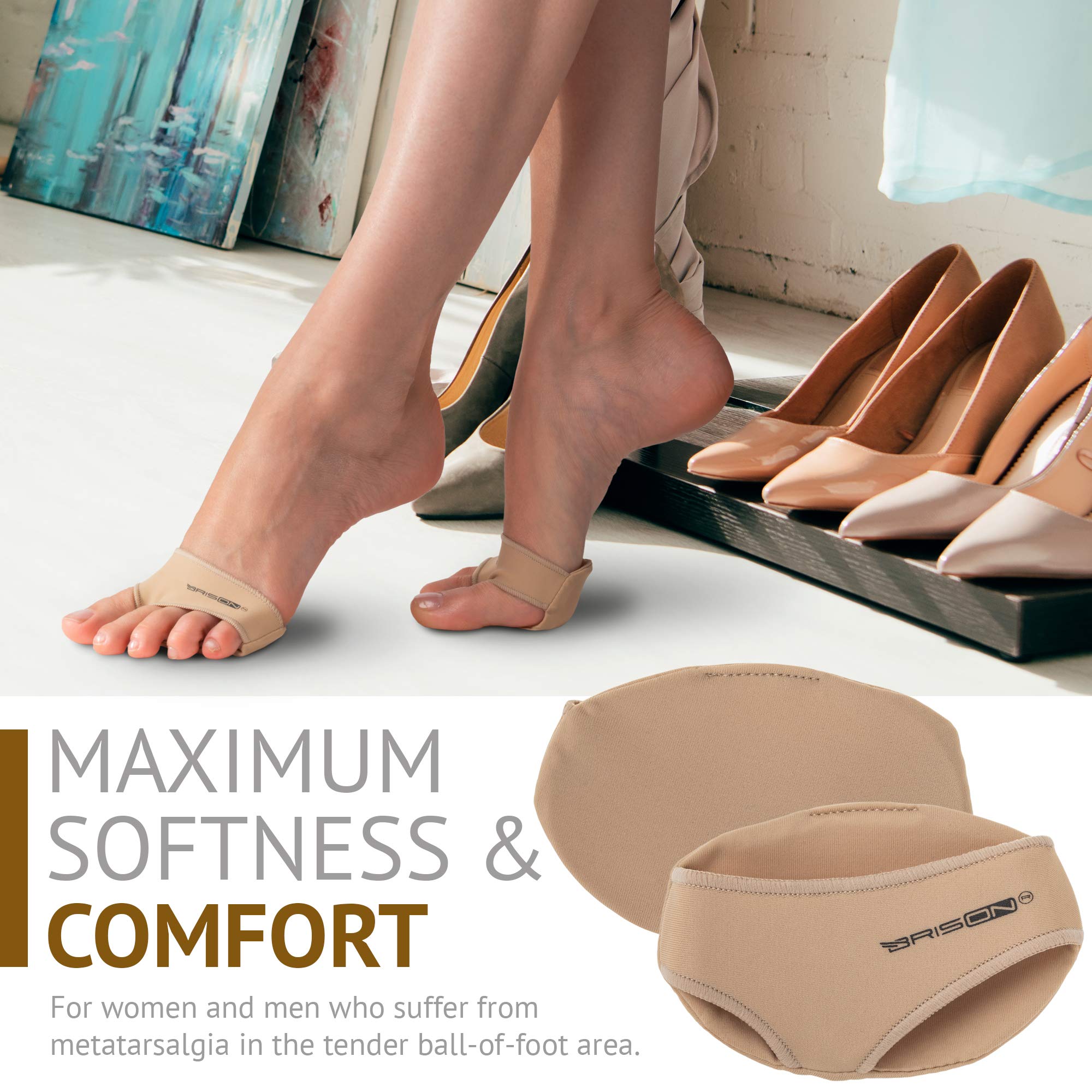 Buy Fabric Metatarsal Pads Ball of Foot Cushion Sleeves Burning
