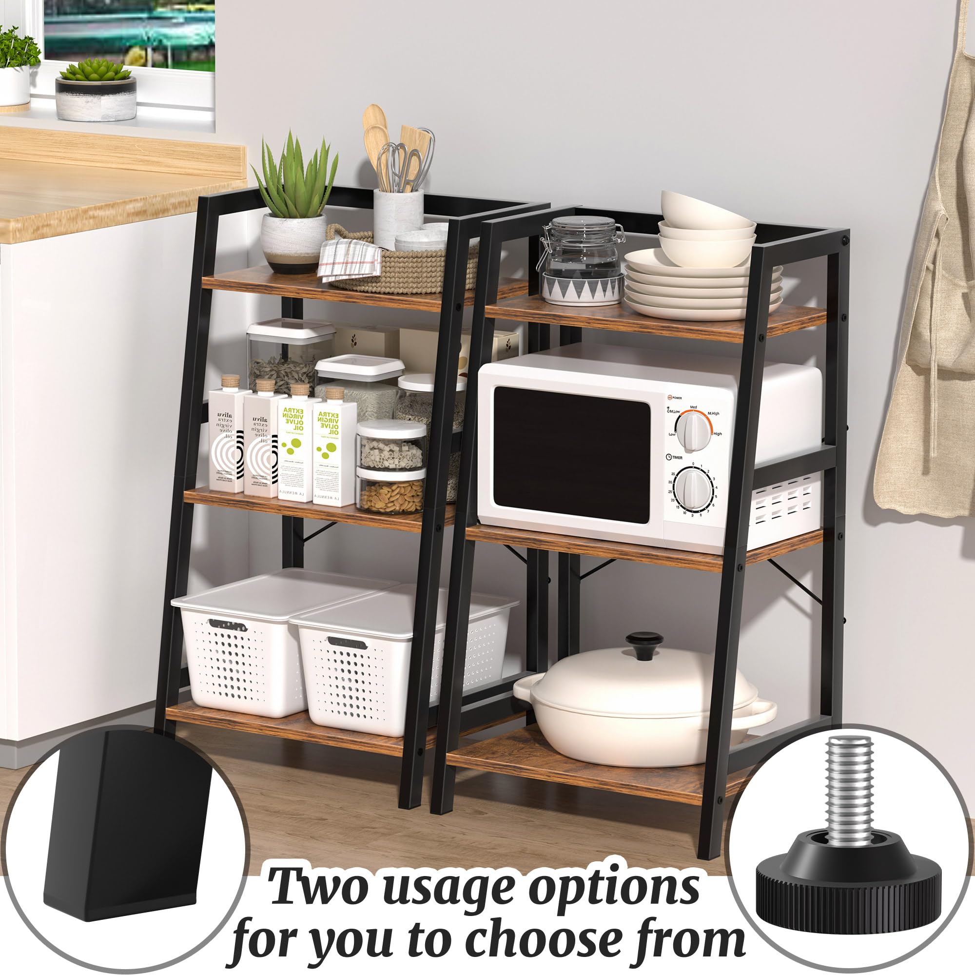 Estantería para espacios pequeños, estantería de 3 niveles, organizador de almacenamiento corto para sala de estar, dormitorio, oficina en casa, cocina, 11.8 pulgadas de profundidad x 16.5 pulgadas de 7