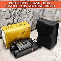 Vista 9 de 30x60 Mini Binoculars for Adults Travel – Small Binoculars for Adults with 126M/1000M Wide Field of View, 7.2° Angle & Storage Bag – Pocket Size for