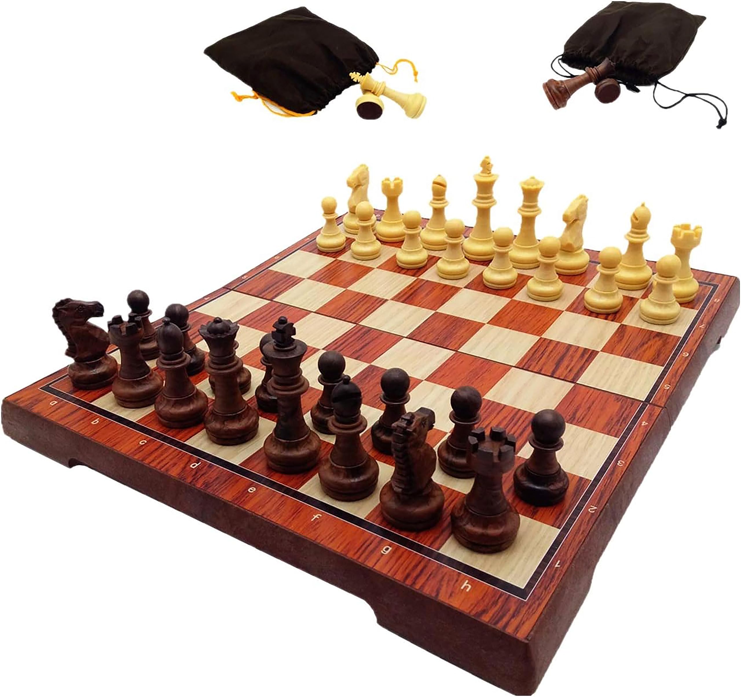 RECTITUDE 12"X 10.5" Magnetic Folding Wooden Chess Set, Portable Educational Game Board for Adult Kids Beginner Chess Board Travel Toys | Classical Plastic | (B0CHPDJBWK) Amazon Price History, Amazon Price Tracker