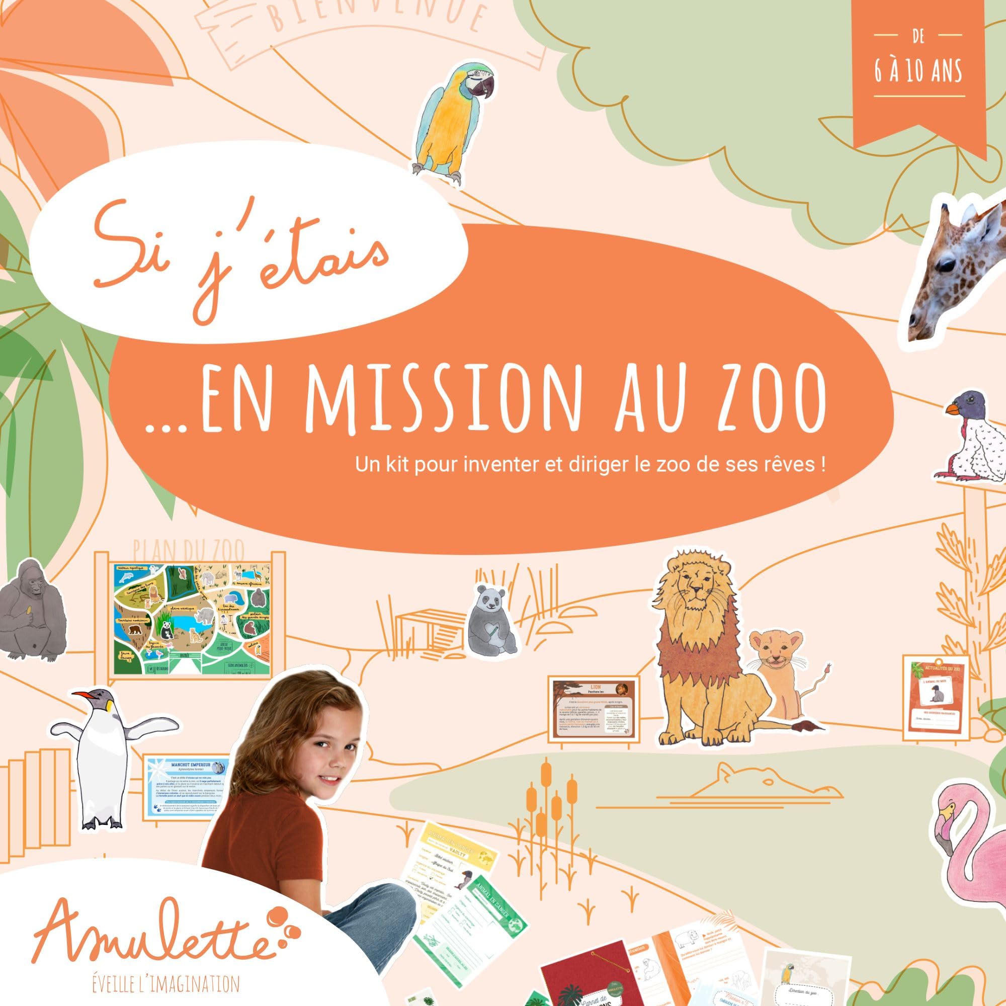 Coffret Si J’étais Vétérinaire – Amulette – 70+ Accessoires, Jeu éducatif 6-10 Ans – Fabriqué En France