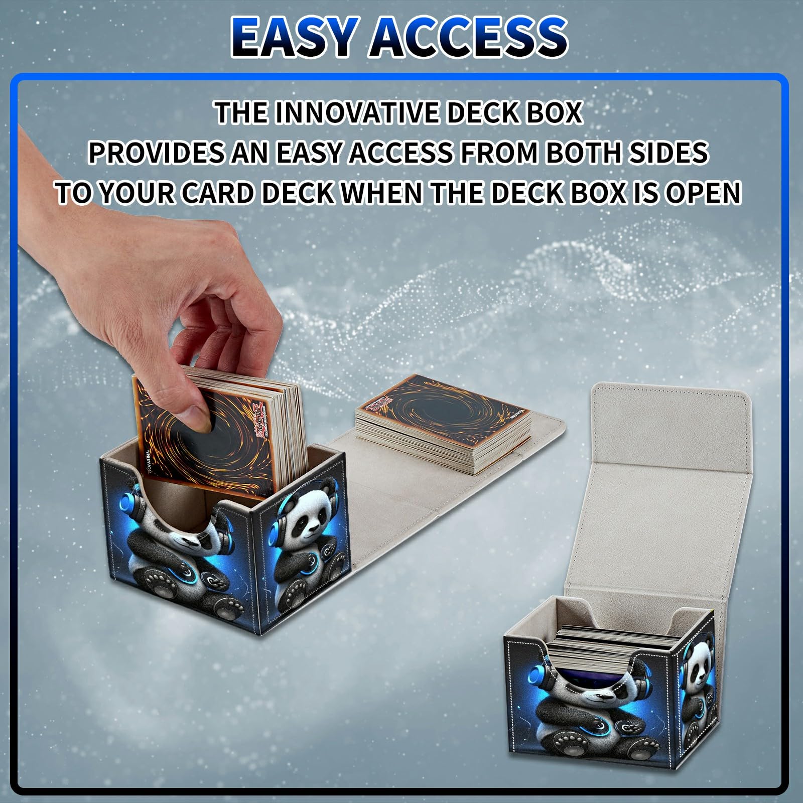 Amazon.com: Dikoer Card Deck Box, MTG Commander Deck Box for Trading Cards,  100+ Sleeved Cards with PU Leather Magnetic Card Storage Box for TCG CCG  Magic Cards