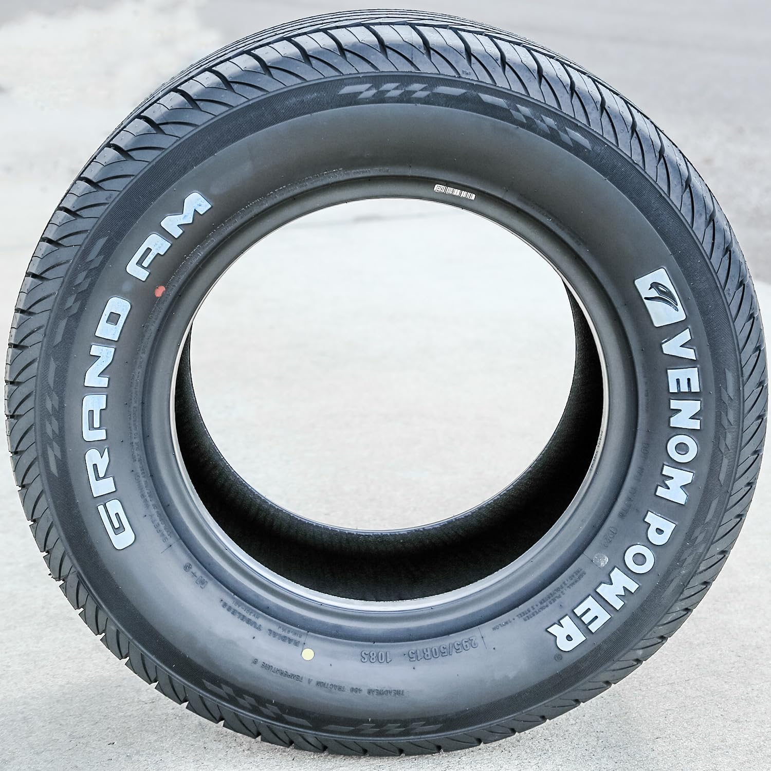 Set of 2 (TWO) Venom Power Grand AM Truck/SUV All-Season Touring Radial Tires-295/50R15 295/50/15 295/50-15 108S Load Range SL 4-Ply RWL Raised White Letters