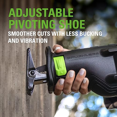 Miniatura 4 de Greenworks Sierra recíproca sin cable TruBrushless de 24 V (1-18 pulgadas) (2,7000 SPM), solo herramienta