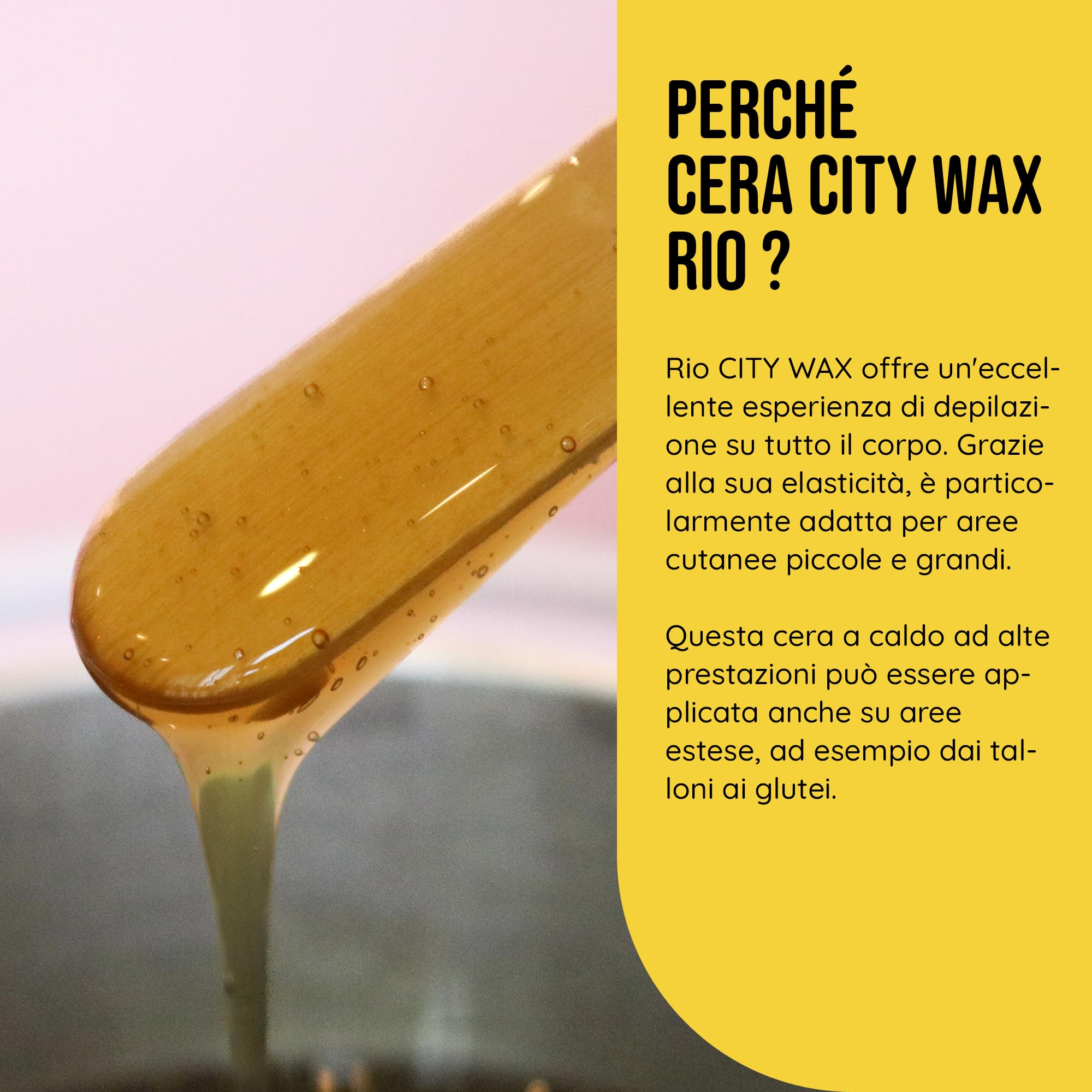 RIO CITY WAX – Perle depilatorie brasiliane 1 kg, hard wax senza strisce, formula professionale a bassa temperatura
