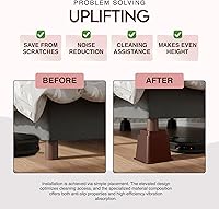 Vista 6 de Utopia Bedding Elevador de cama, elevadores de muebles ajustables de 3 y 5 pulgadas para elevador de muebles combinado de 8 pulgadas, almacenamiento