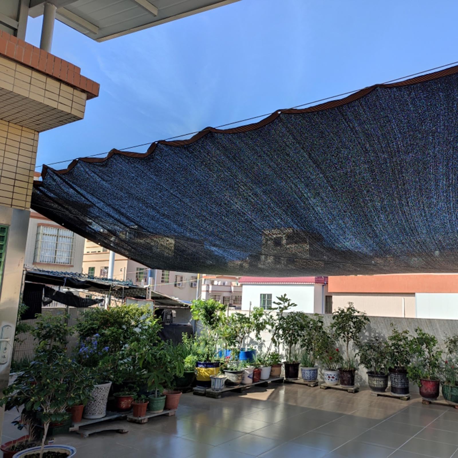 Tela De Sombra para Plantas,Malla De Sombra Negra 2×3m 2×5m 3×3m 3×4m 3×5m 4×5m 4×6m,Red De Sombra 85% Protección Solar,Vela De Sombra,Toldo,Malla Sombreadora con Ojales,Black-2x7m(6.6 * 23ft)