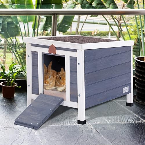 Miniatura 8 de Petsfit Casa para gatos al aire libre resistente a la intemperie, casa para gatos con puerta de escape, casa para mascotas interiores y exteriores