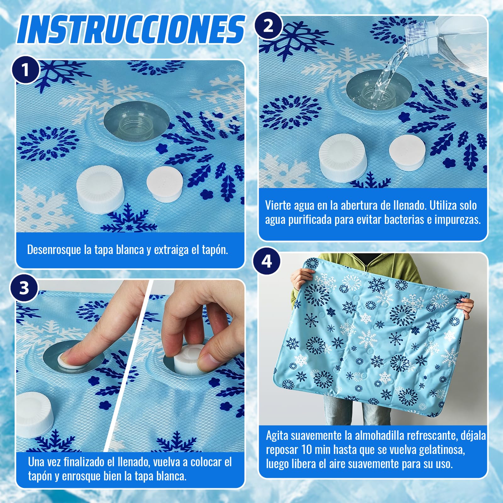 Alfombra de refrigeración para Perros medianos 60 x 90 cm, Gel de polímero Activado por Agua, Doble Sellado antifugas, Alfombra de Verano Resistente a Las Garras para Corgi, Beagle