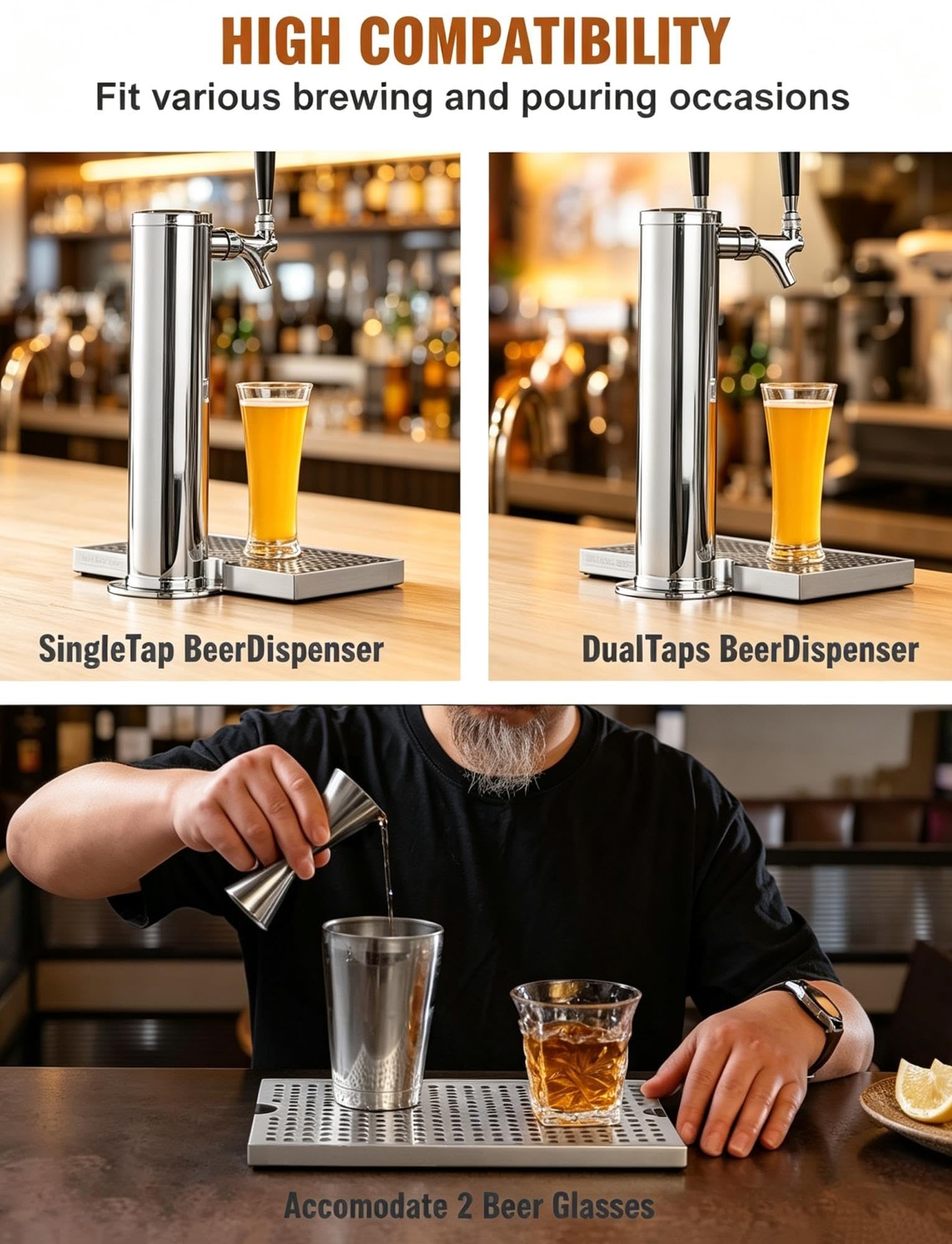 Plateau Égouttoir Inox Bar Résistant Bac Récupérateur Eau
