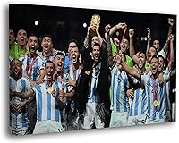 Vista 21 de SpiritualHands Póster de Lionel Messi, lienzo artístico de pared de Messi Argentina, carteles de fútbol de Leo Messi para dormitorio de niños