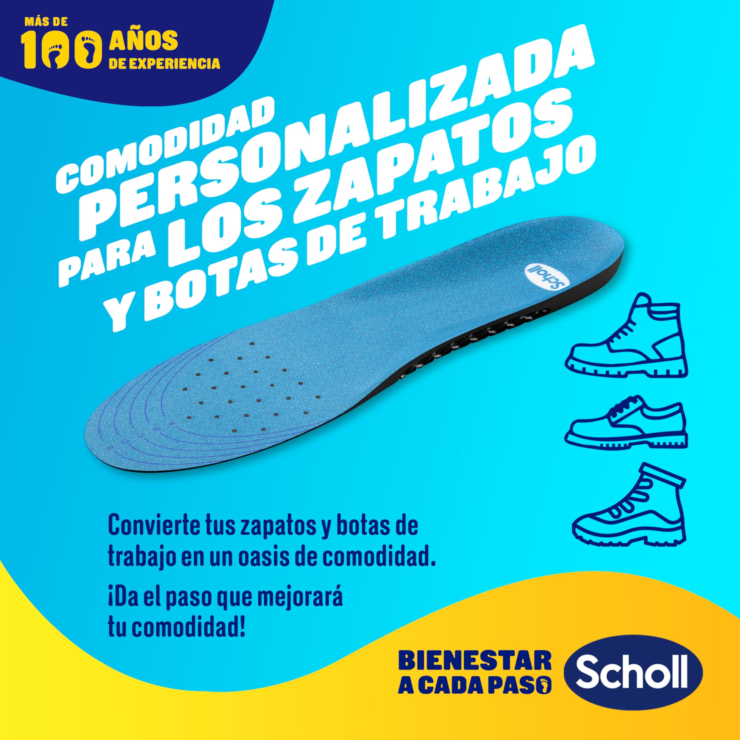 Scholl GelActiv Professional męskie wkładki do butów i butów roboczych - całodzienny komfort, amortyzacja i przyjemna amortyzacja dzięki technologii GelWave - rozmiar 40-46,5