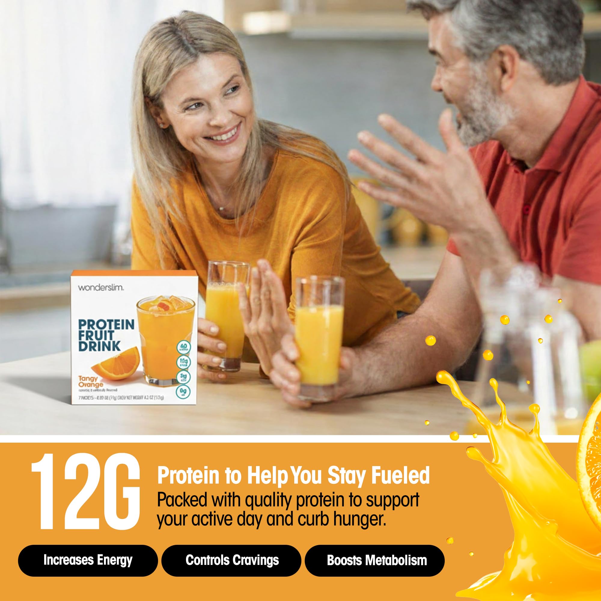 Amazon.com : WonderSlim Protein Fruit Drink, Tangy Orange, No Fat