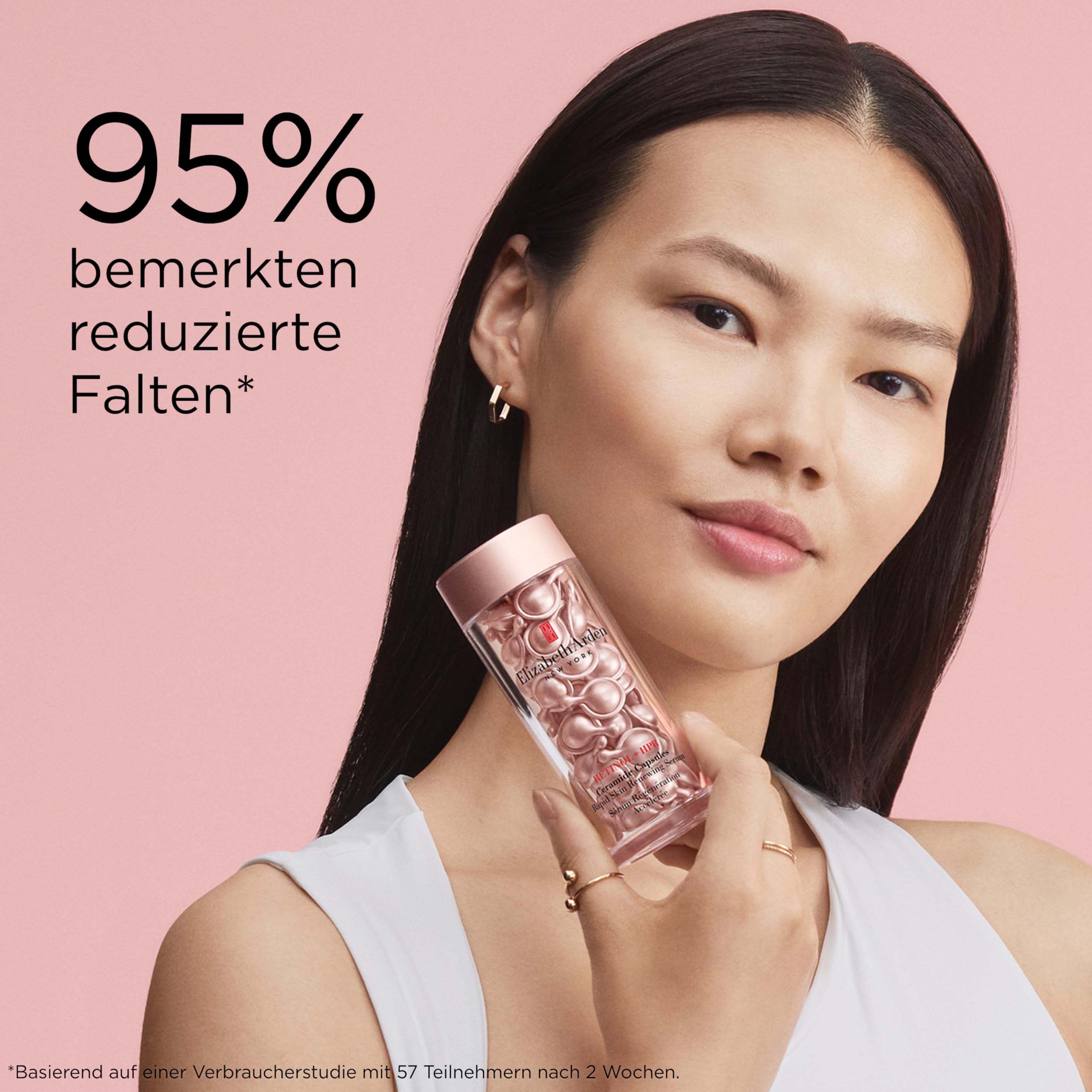 Elizabeth Arden Retinol + HPR Ceramide Kapseln Gesichtsserum 90 Kapseln | Anti-Aging-Gesichtsserum mit Retinol und Ceramiden, unterstützt ein glatteres Hautbild und verbessert die Hautfestigkeit.