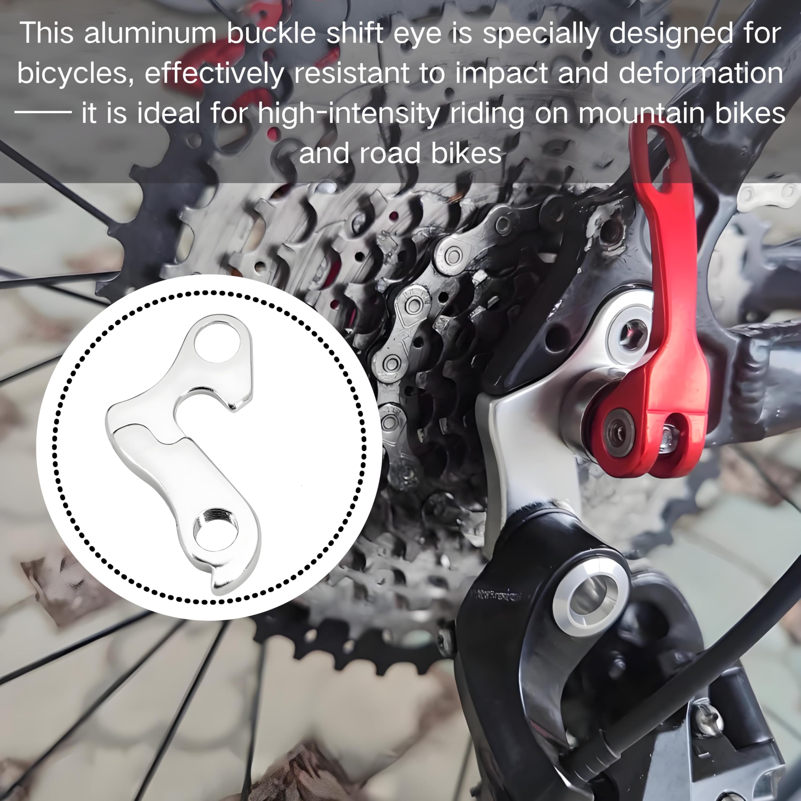 2 pezzi occhio di cambio per bicicletta Shimano & Cubo, occhio di cambio posteriore per biciclette Derailleur Hanger con chiave a brugola, viti in lega di alluminio, gancio posteriore per mountain