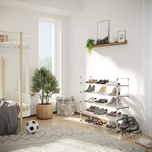 Miniatura 7 de Home-Complete Zapatero  Organizador de zapatos de 5 niveles para armario, baño, entrada  Estante con capacidad para 25 pares de tenis, tacones y