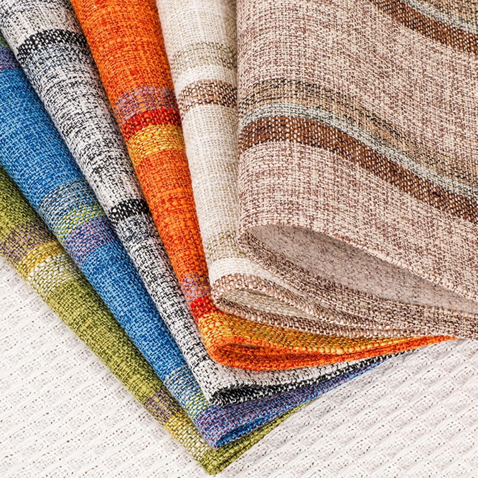 8 Stück Platzsets Abwaschbar Modern, 32 x 45 cm Platzset Waschbar Polyester Rechteck Orange, Rechteck mit Streifen