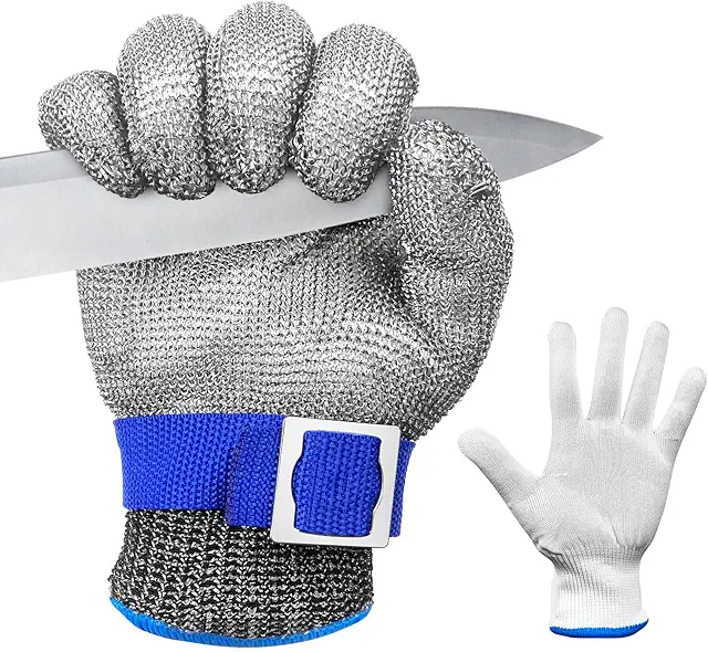 Gants Anti-Coupure Niveau 9 Brevanza - Protection Cuisine et Huître - Taille L