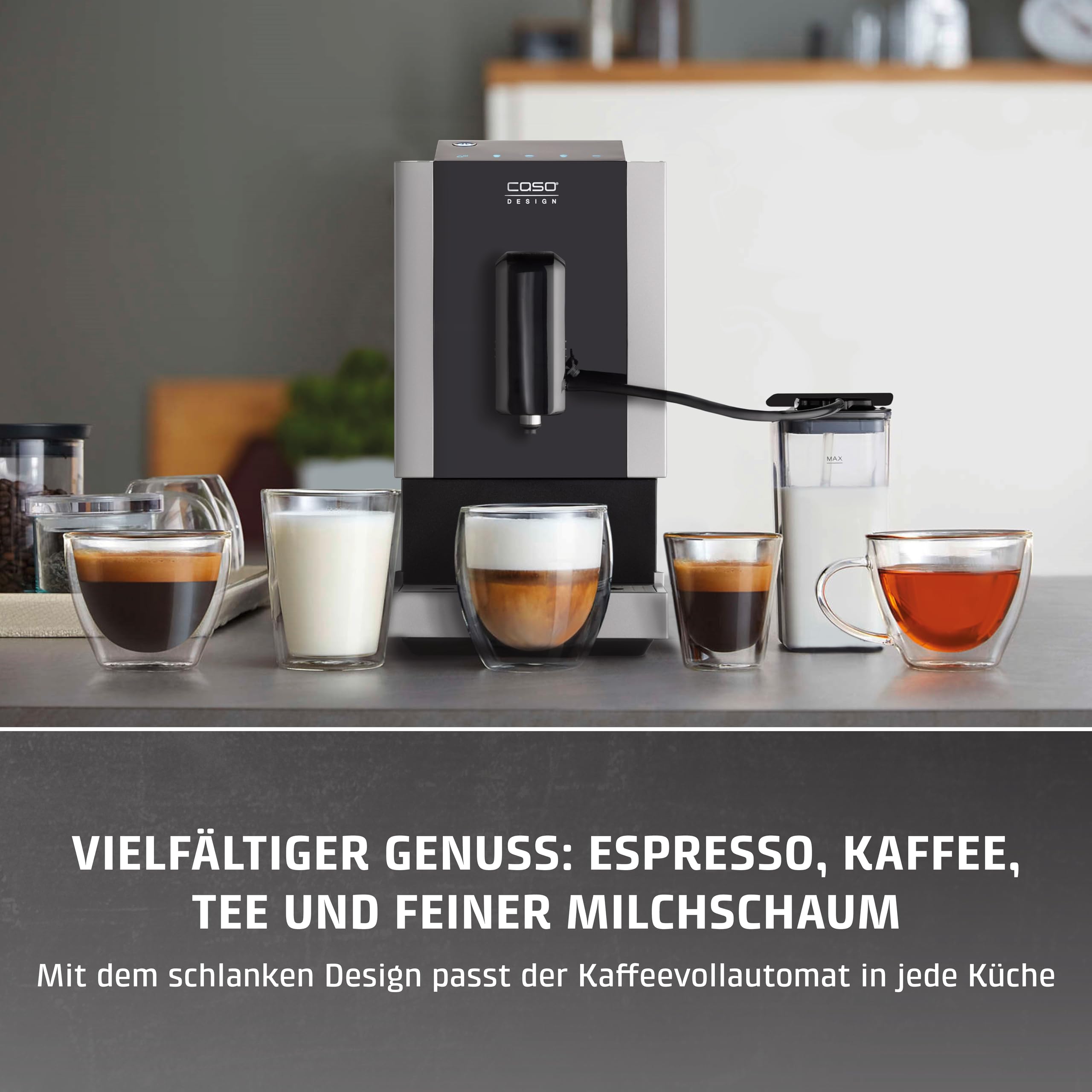 Caso Café Crema Touch, Kaffeevollautomat, inkl. Schlauch und Milchtank