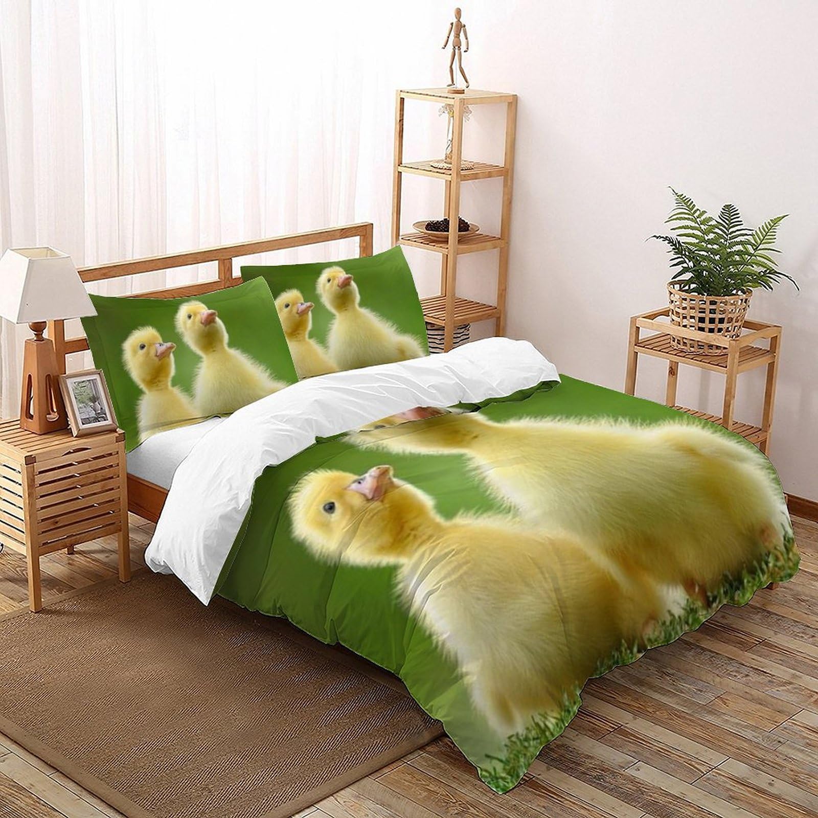 Housse de couette microfibre animaux Land 3D 260x220 parure de lit filles