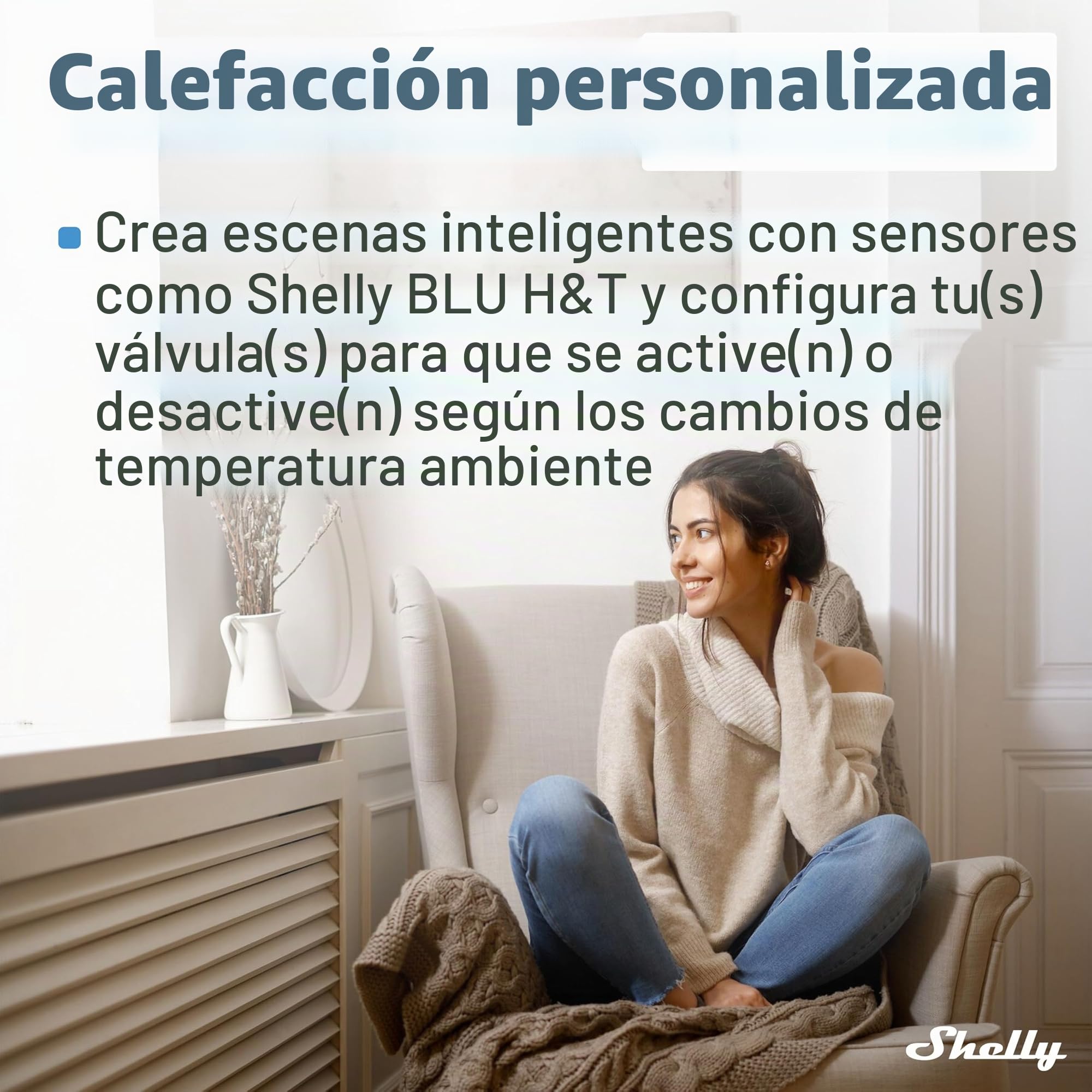 Shelly BLU TRV Gen3 & BLU Gateway Gen3 – Cabezal Termostático Inteligente para Válvula de radiador, Regulador de Temperature Bluetooth con Pasarela BLE- Wi-Fi, Control Remoto por App (3 Piezas)