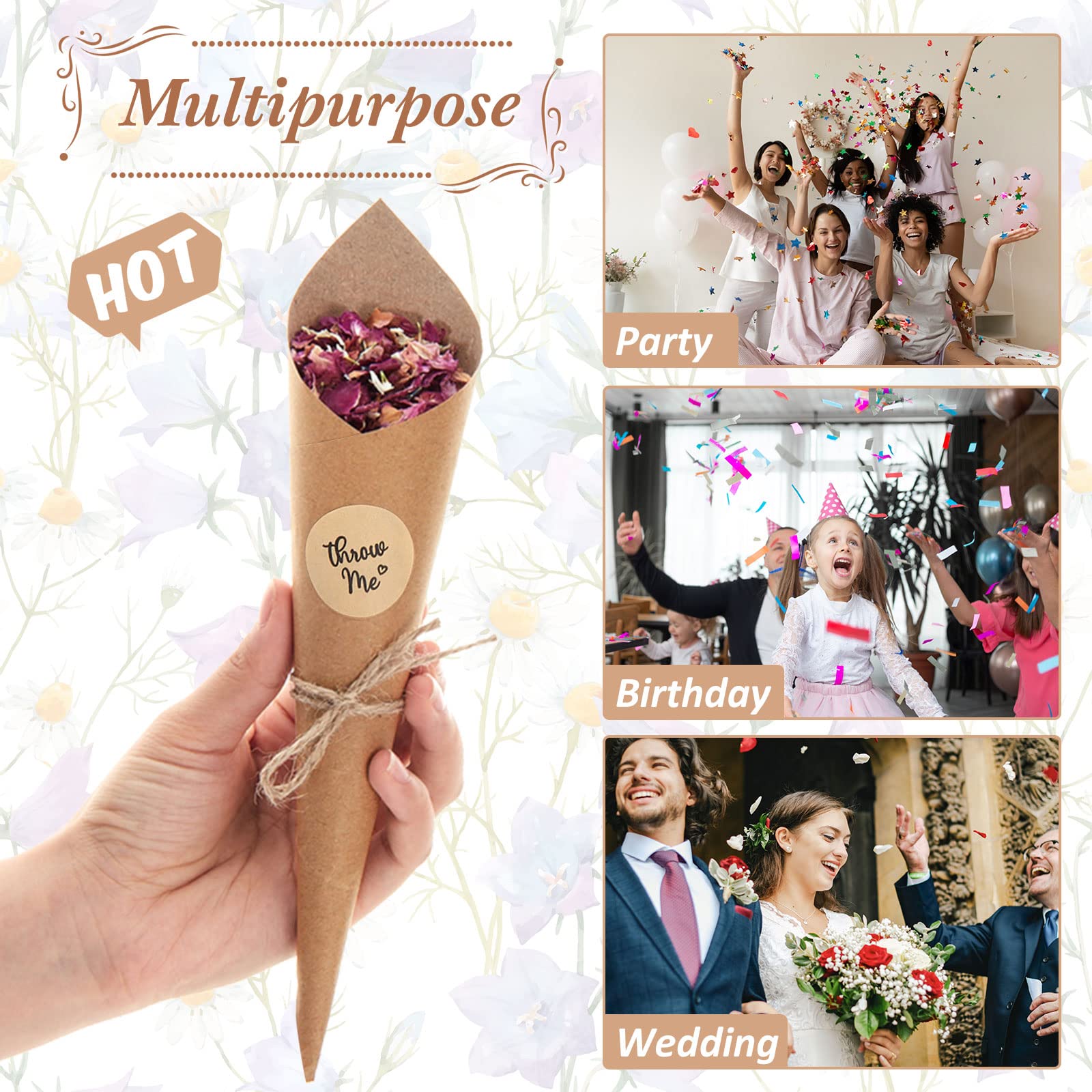 Vassoio Portaconi Matrimonio 30 Fori - Cartoncino Bianco Con Manici - Foto 9