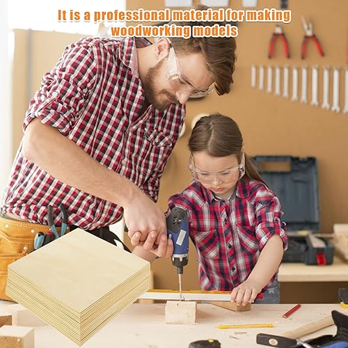 Miniatura 6 de 120 piezas de cuadrados de madera sin terminar de 4 x 4, piezas de madera en blanco para manualidades, rebanadas de madera natural, azulejos