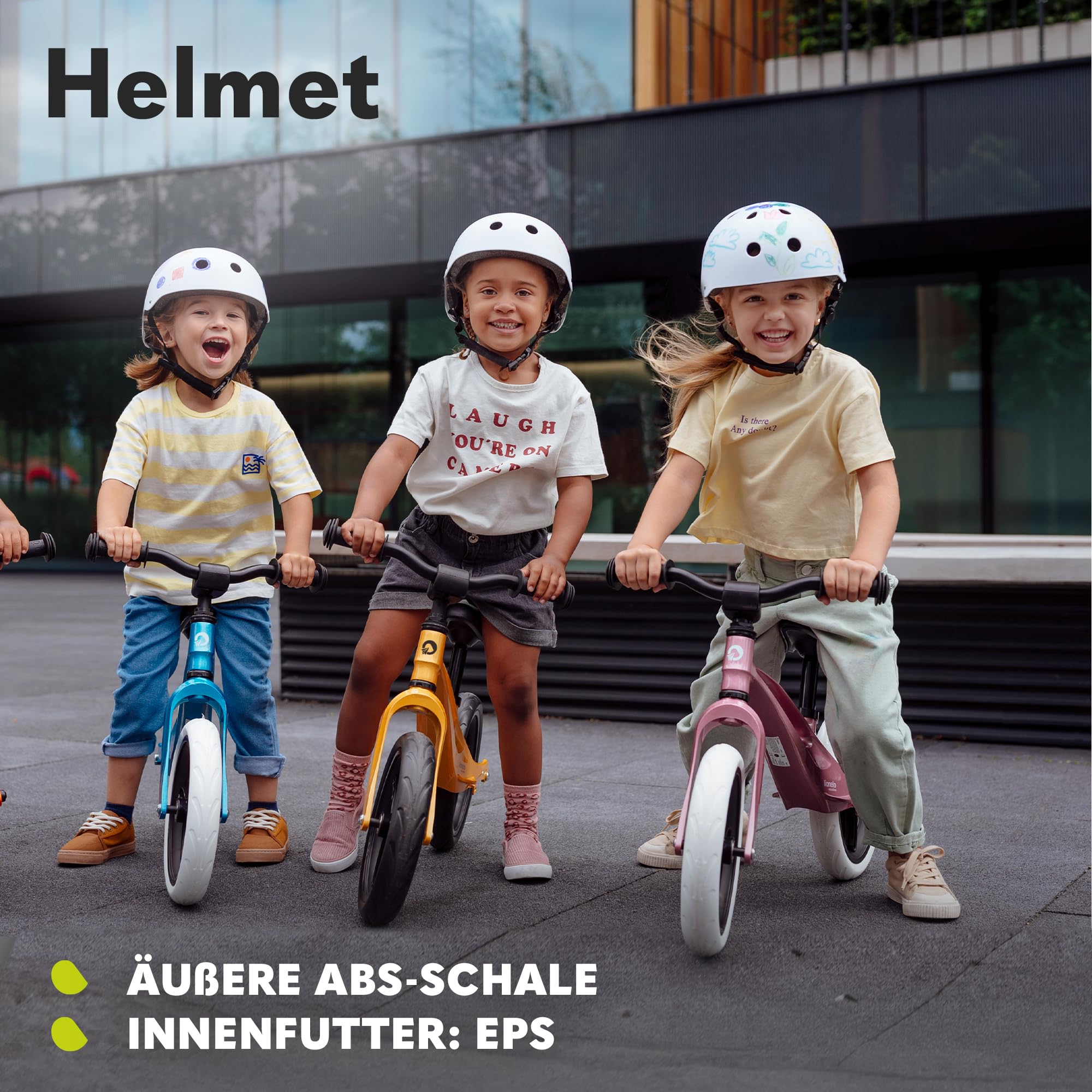 LIONELO Helmet Schutzhelm für Kinder, verstellbar 50-56 cm, Kinnschutz, Intertek zertifizierter Helm für Mädchen und Jungen, Größe S