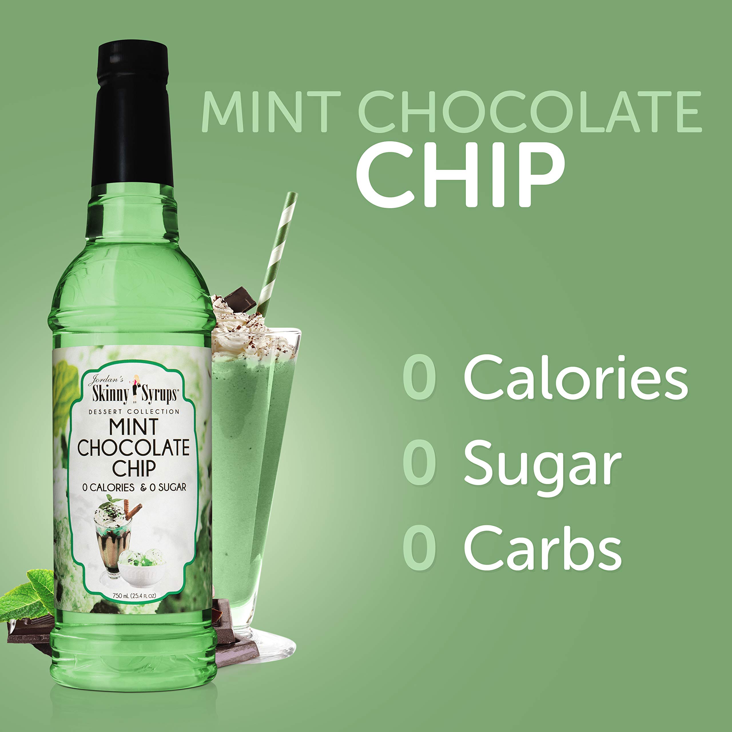 Jordan’s Skinny Syrups Mint Chocolate Chip, Sugar Free Flavoring Syrup