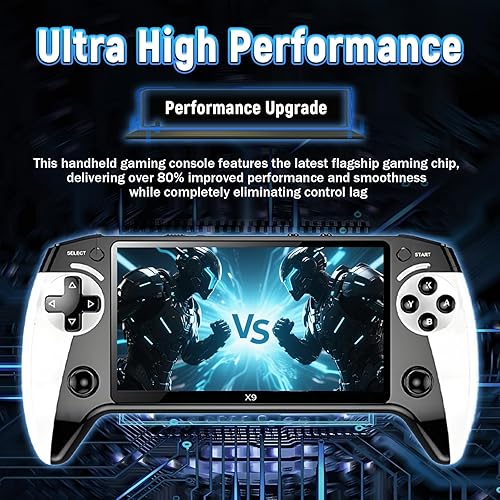 Miniatura 6 de X9 - Consola de juegos de mano retro con pantalla HD de 5.5 pulgadas, más de 15000 juegos 9 emulador de consola de juegos retro, emulador de mano