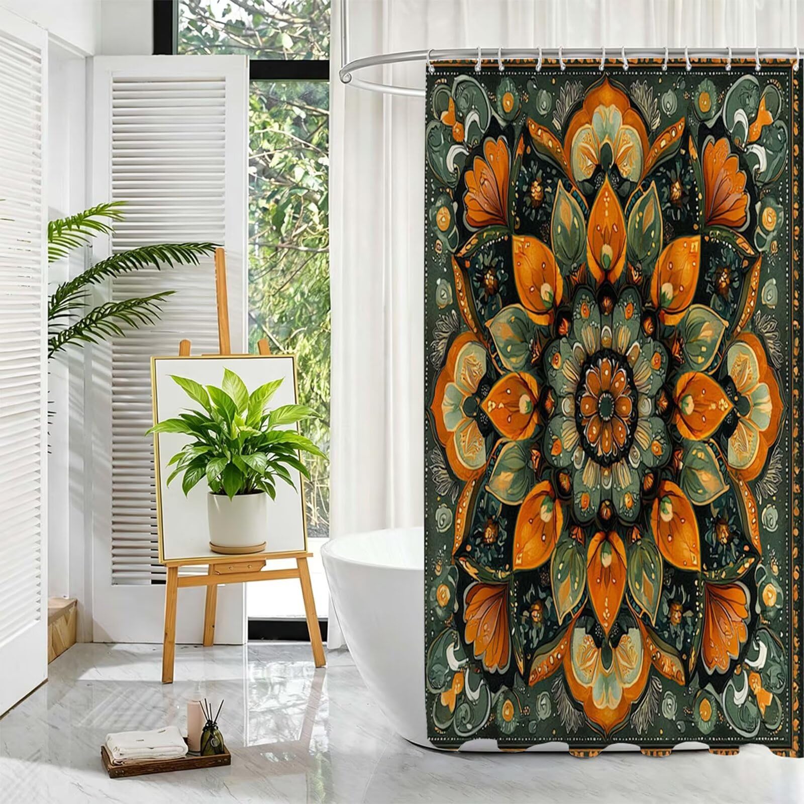 Duschvorhang Salbeigrün, Duschvorhang 160x200cm L-39