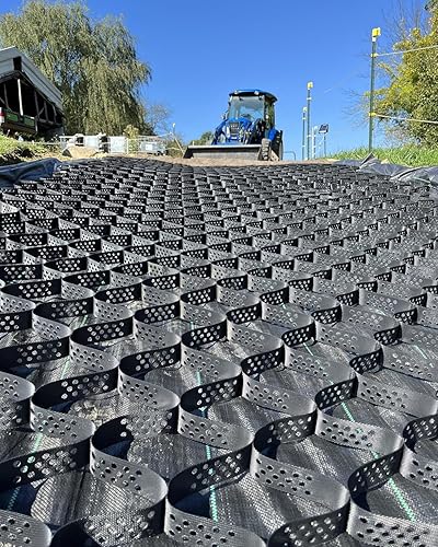 Robustes Waben-Kiesgitter für Einfahrten und Gärten, 5,1 cm dicker Kunststoff-Pflasterstabilisator,