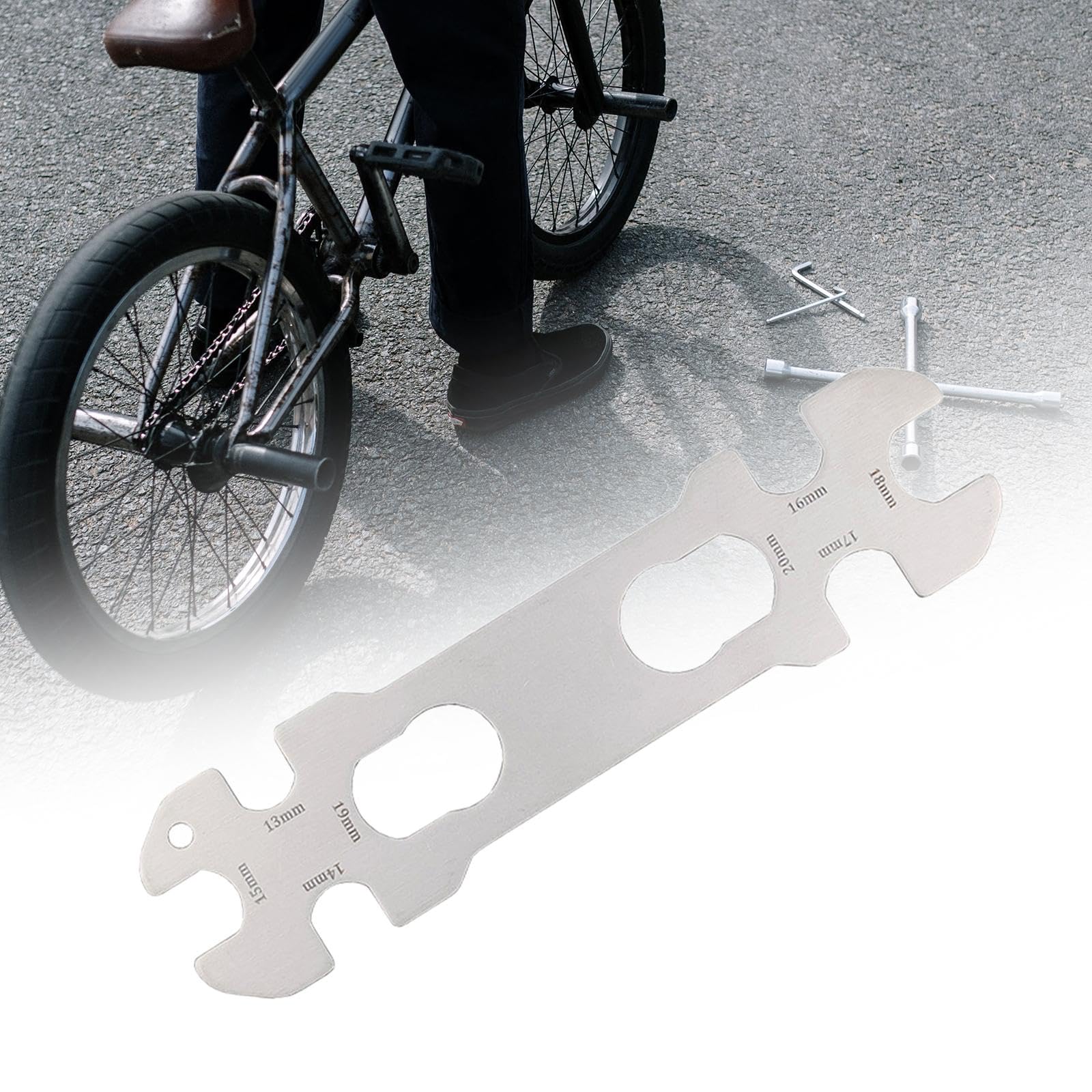 4 X Fahrrad Nabenschlüssel, Kegelschlüssel, Edelstahl, 13–20 Mm, 8 Größen, Professionelles Fahrrad Nabenwerkzeug, Fahrrad Reparaturwerkzeug für
