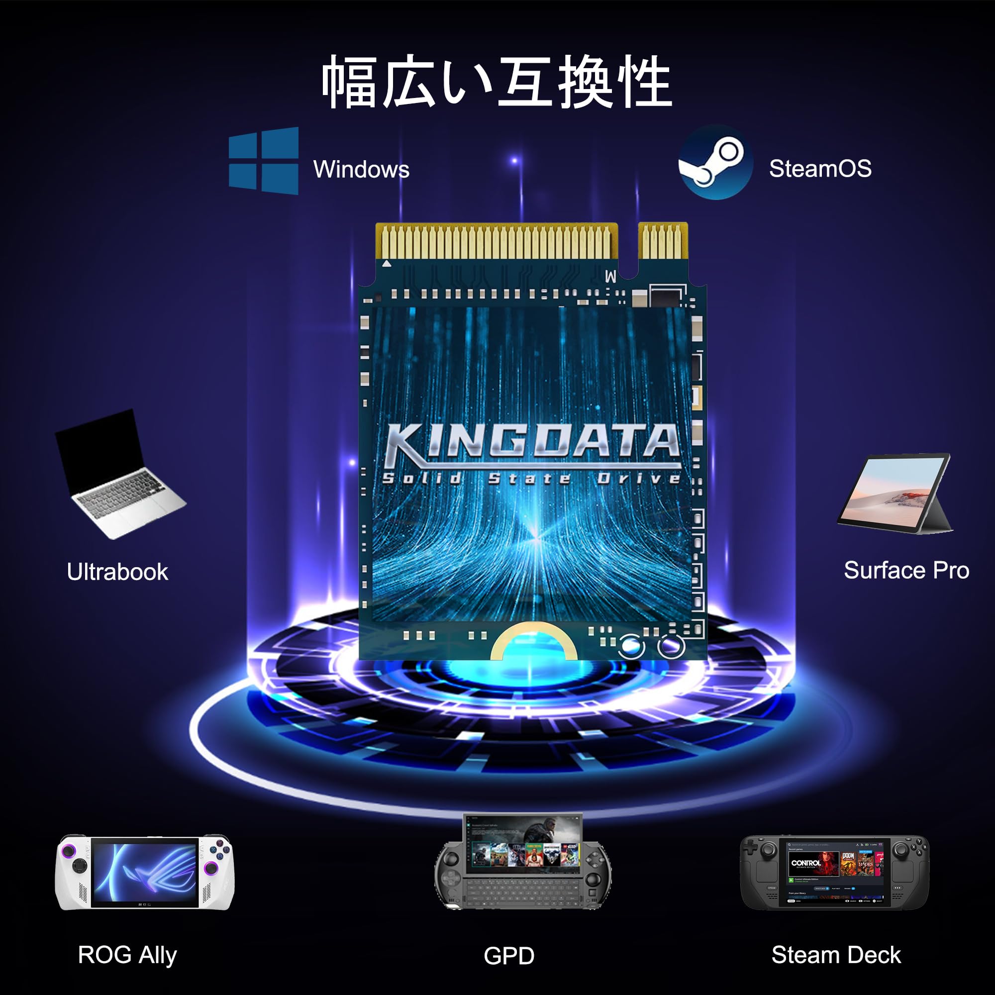 Amazon | KINGDATA SSD 2TB M.2 2230 NVMe PCIe Gen 4.0X4, 内蔵型