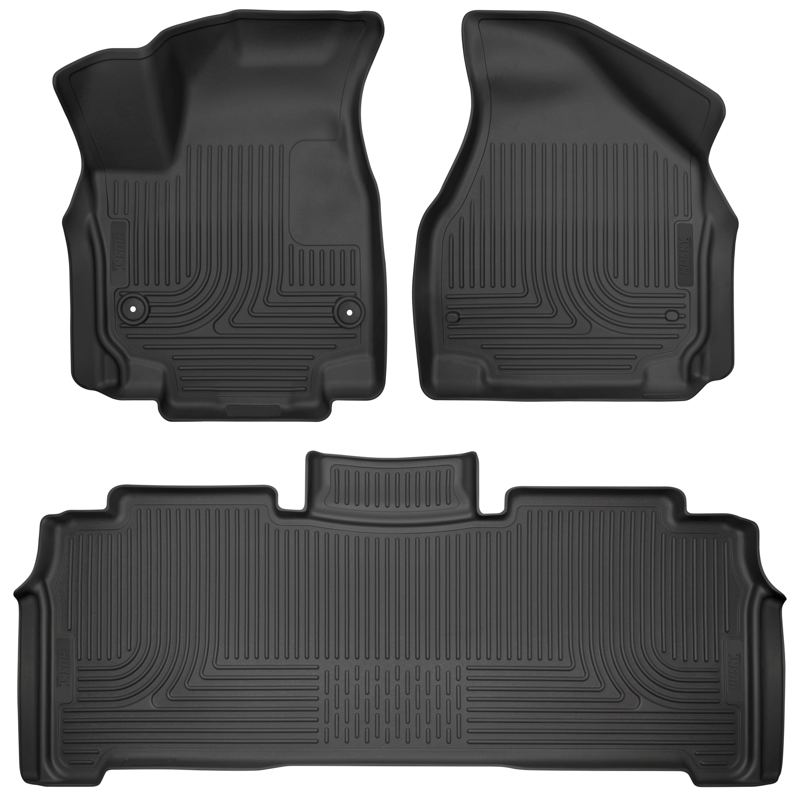 Husky Liners Weatherbeater Floor Mats | Fits 2017-2025 Chrysler Pacifica (17-20 Touring L Plus, 2025 Select), 2020-2026 Chrysler Voyager | Front & 2nd