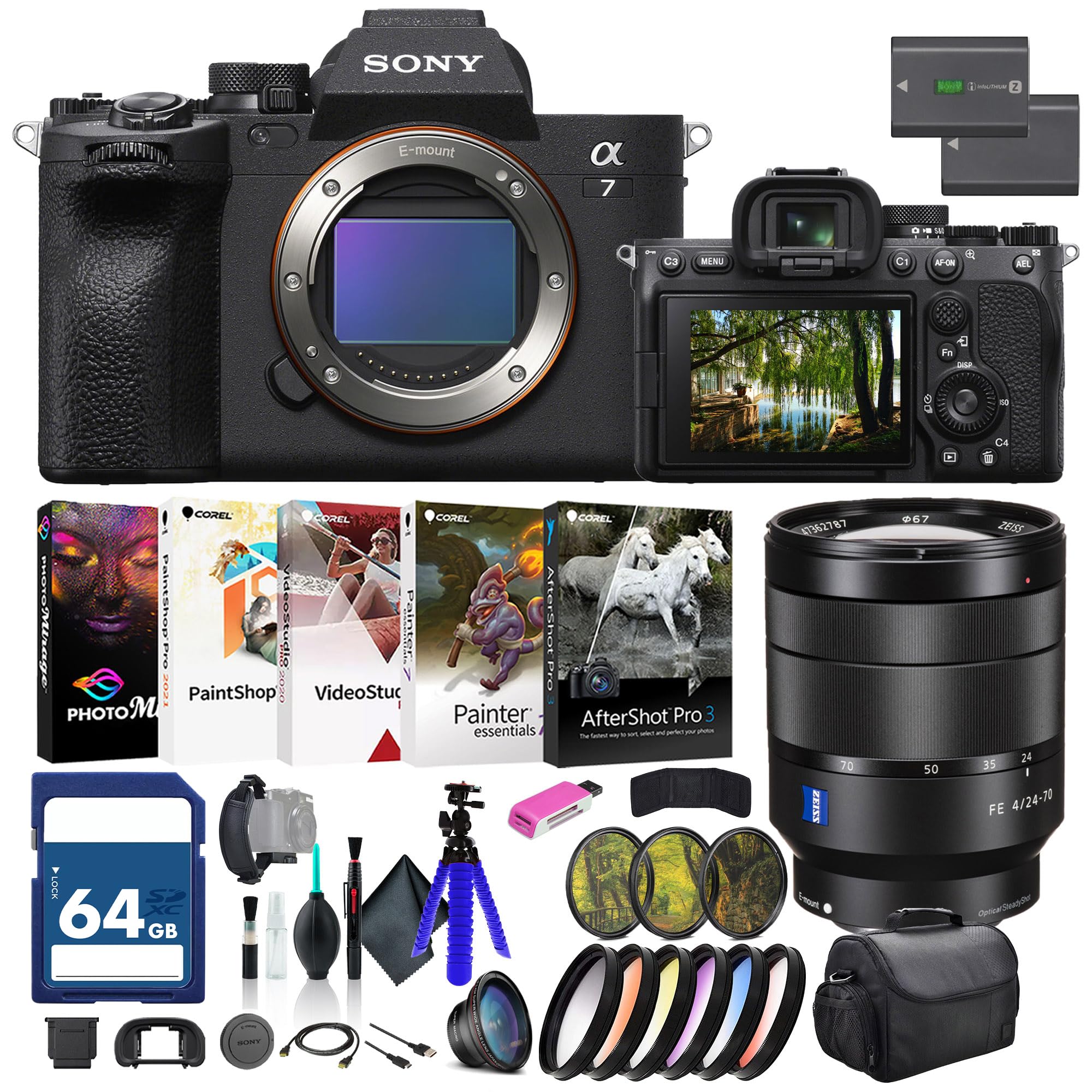 Amazon.com : Sony a7 IV Mirrorless Camera ILCE-7M4/B, Sony FE 24