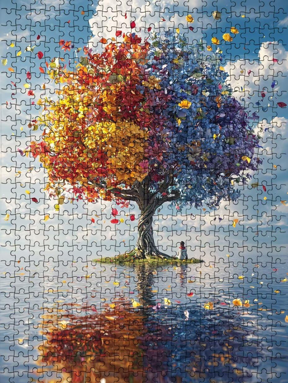 Puzzle 5000 sztuk, puzzle dla dorosłych z jeziorem 5000, puzzle klasyczne edukacyjne, drewniane puzzle, niemożliwe wyzwanie, do dekoracji ścian domu, prezent BXHZW1-374