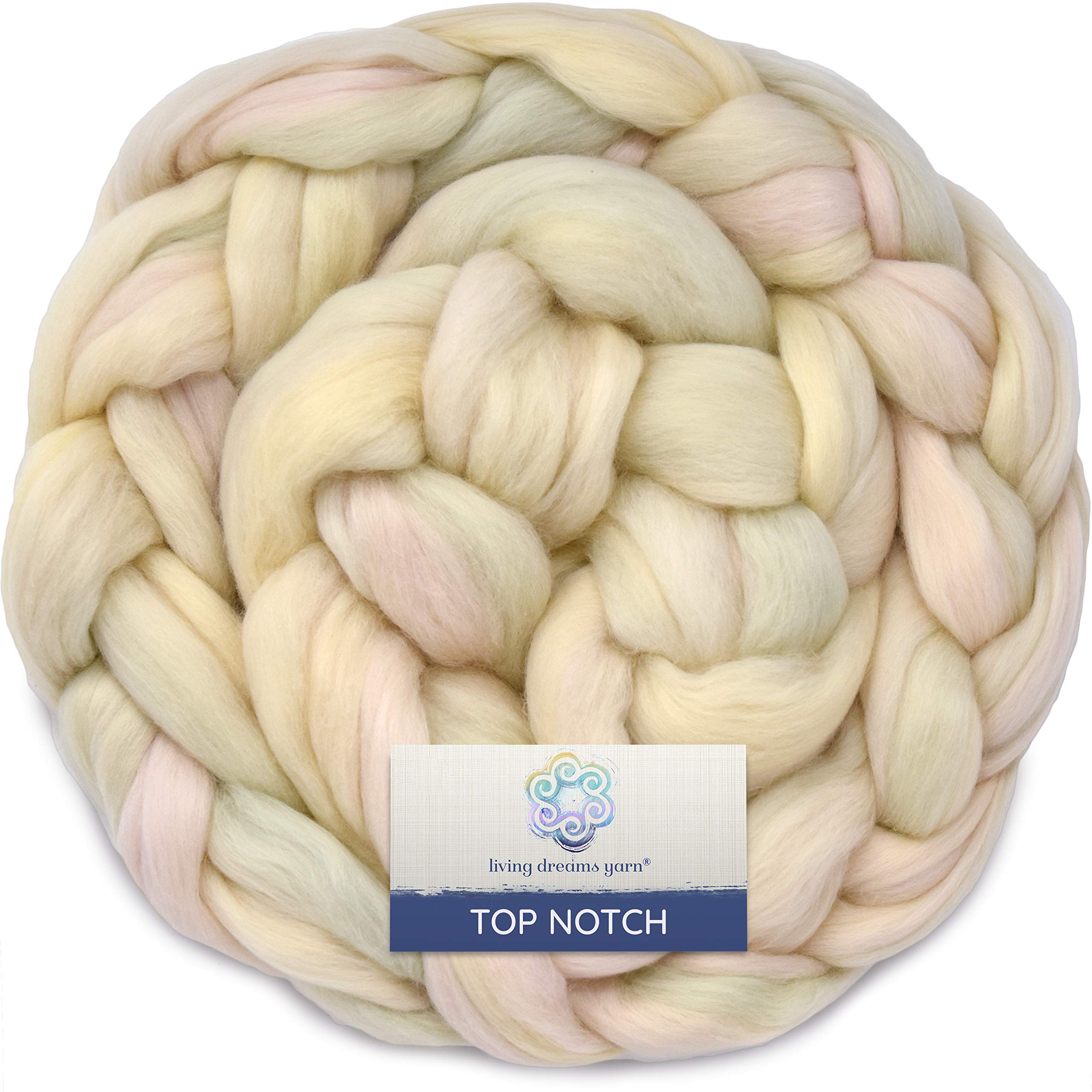 Fibra de merino superfina para hilar y fieltro. Mezcla de colores superior peinada supersuave. Tiempo de primavera