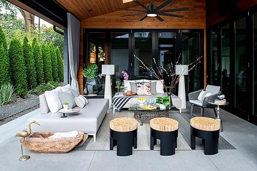 Miniatura 7 de MINKA-AIRE F896-52-CL Xtreme H2O con luz LED Ventilador de techo exterior de 52 pulgadas con motor de CC en acabado de carbón