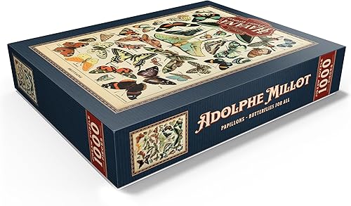 Miniatura 3 de MyPuzzle Papillons - Mariposas para todos, póster de arte vintage, Adolphe Millot - Rompecabezas prémium de 1000 piezas para adultos