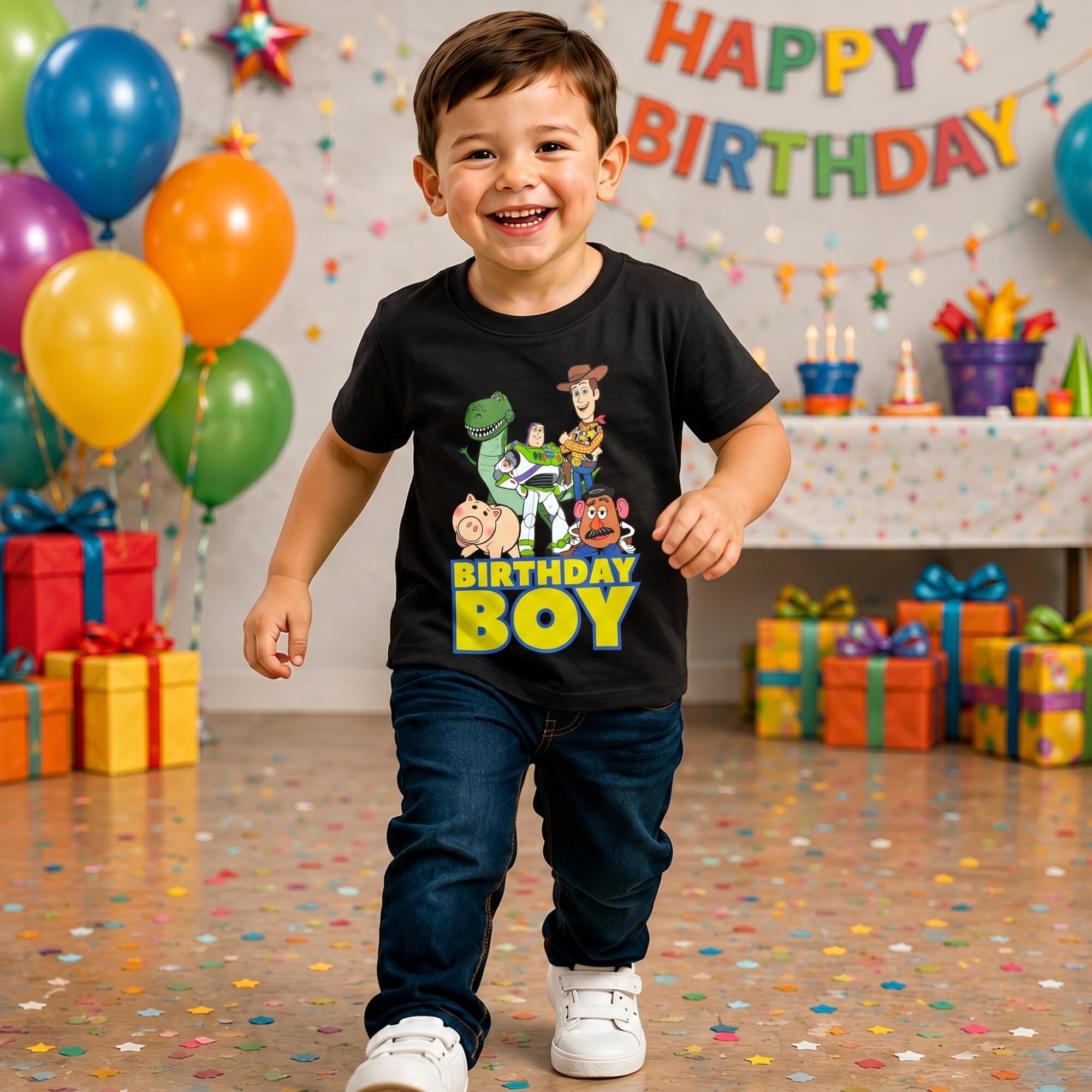 Disney Mickey Mouse Birthday Boy Shirt – Crew Neck Short Sleeve Graphic Tees Boys Birthday Shirt (Sizes 3T-7)