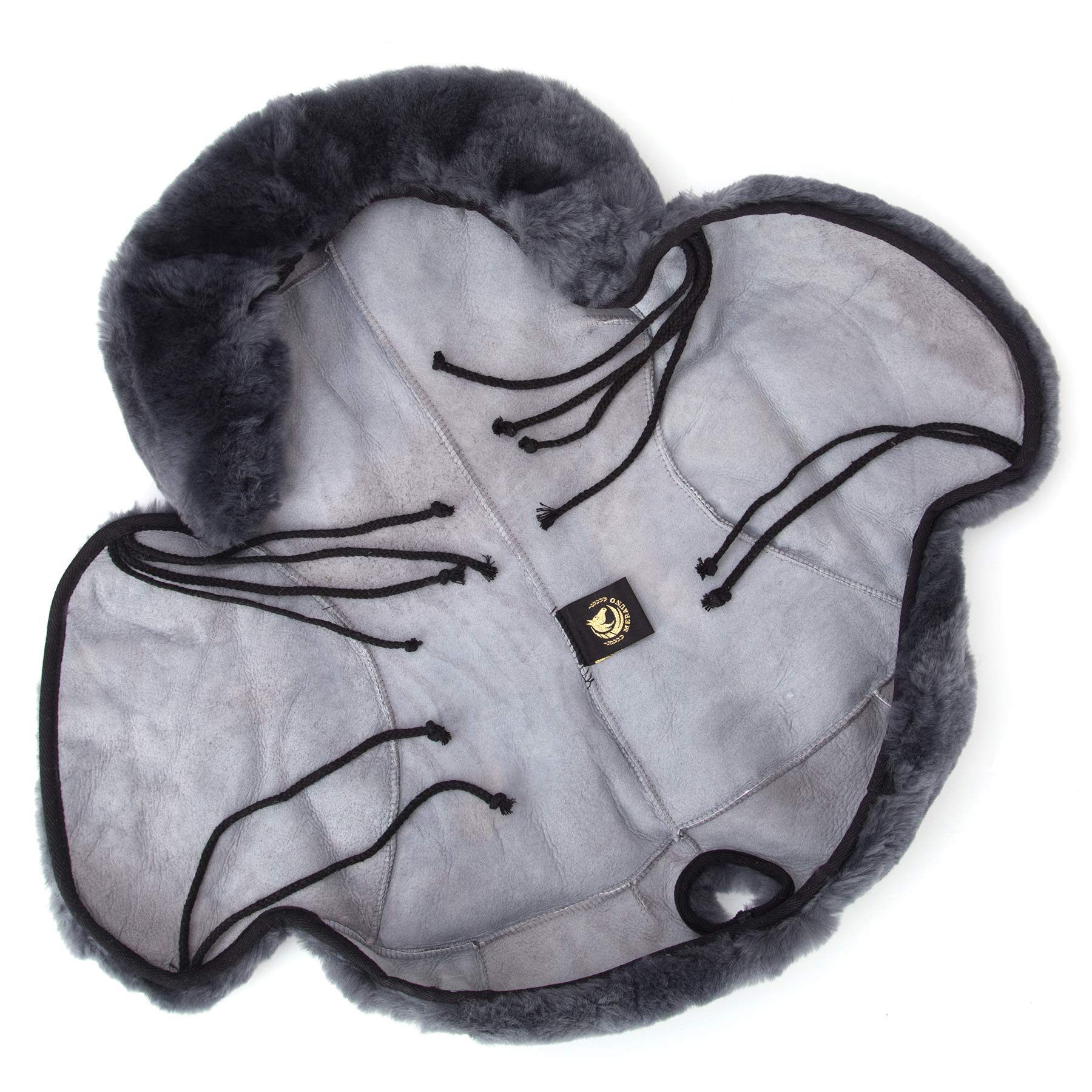 Western Merino Sheepskin Saddle Seat Cover - Funda para asiento de sillín, piel de cordero, color gris
