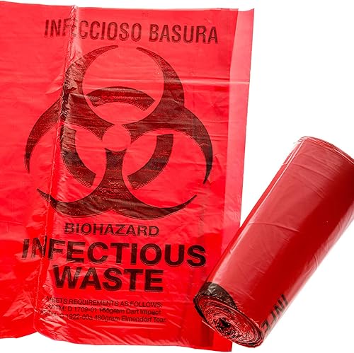 Miniatura 4 de Oakridge - Bolsas de seguridad de riesgo biológico aprobadas por la OSHA (25 galones) (50 bolsas), grado profesional