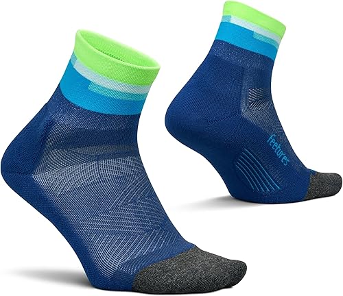 Miniatura 8 de Feetures Elite Ultra Light Quarter - Calcetines deportivos para correr para mujeres y hombres compresión dirigida absorbe la humedad