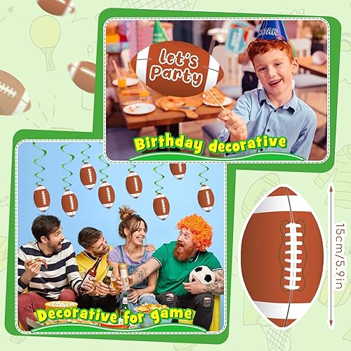 Miniatura 2 de Tenceur 80 piezas de recortes de fiesta deportiva de 5.91 pulgadas, decoraciones de fiesta deportiva con recortes de bolas de papel con puntos de