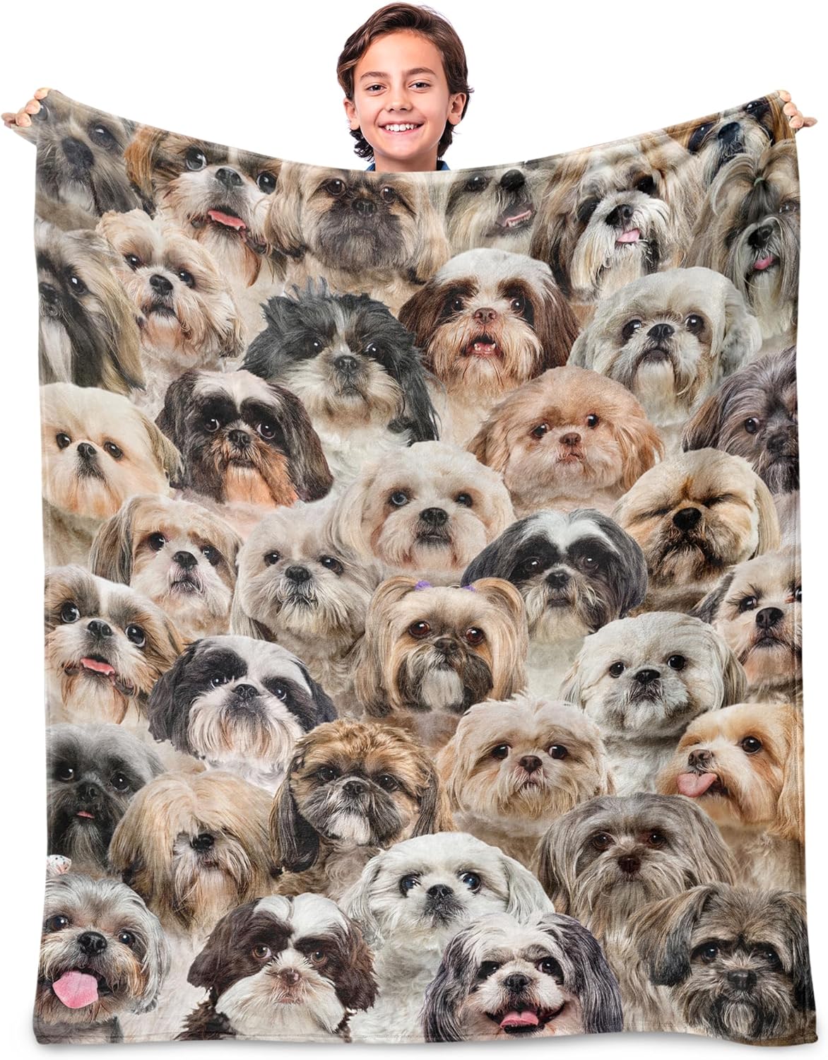 Chihuahua Dog Blanket, Soft Fleece Throw Blanket for Couch Bed Sofa, Cozy Chihuahua Gifts for Women Kids Adults, Plush Dog Lover Blanket Home Decor, 60"x80"