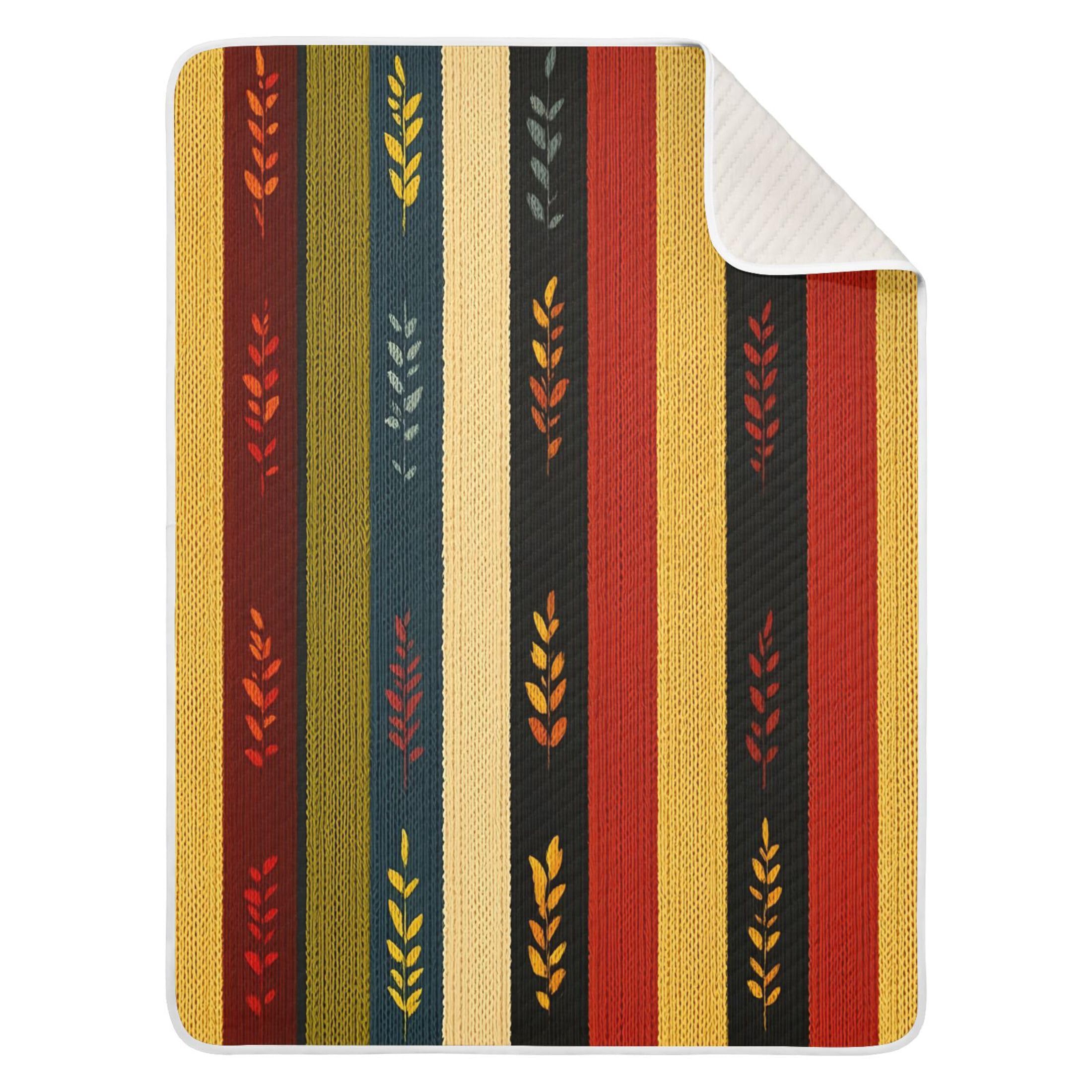 Burbuja Colorful Stripes Baby Blanket for Boys Girls, Nursery Soft Warm Swaddling Receiving Baby Blankets, 30x40 in Toddler Blanket