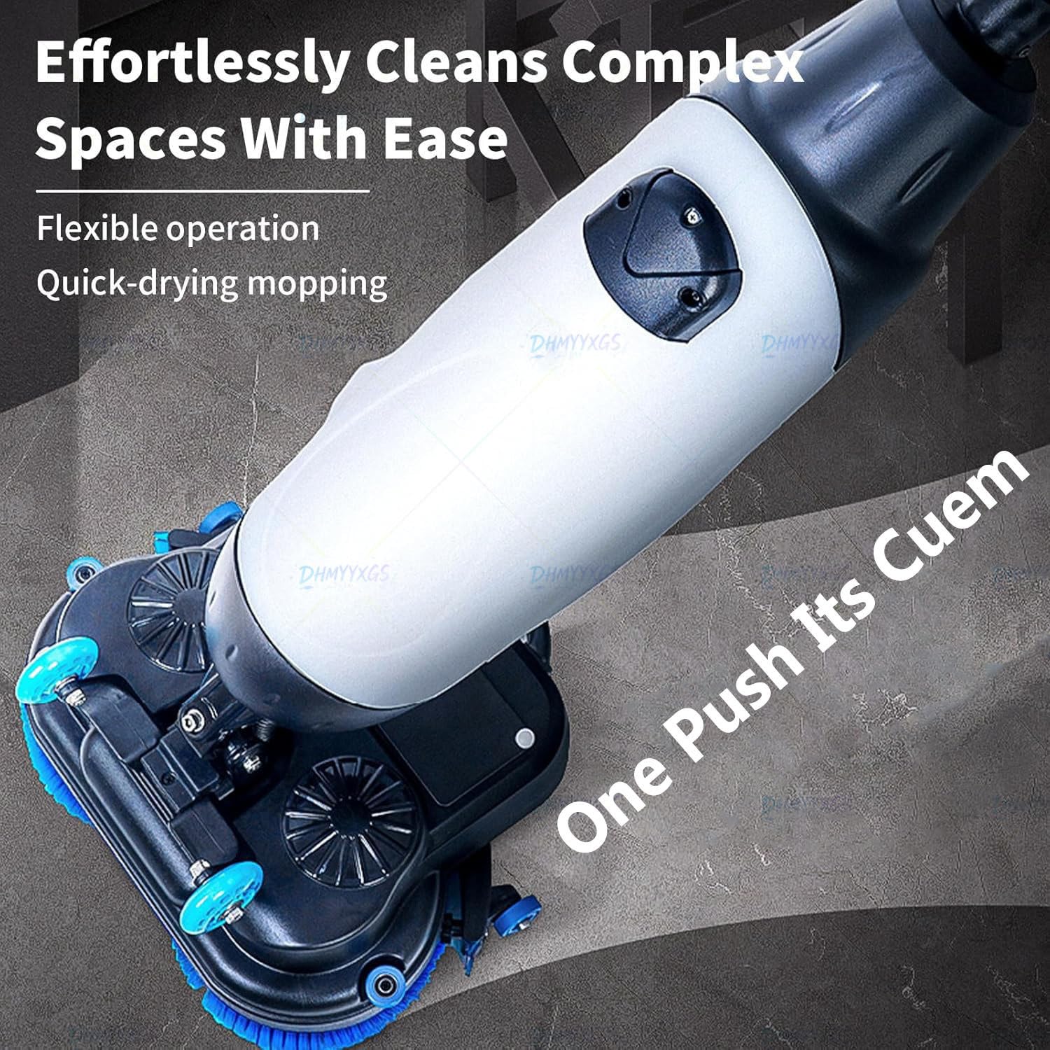 Máquina Fregadora Secadora Industrial Sin Cable,240 RPM con Cabezal Succión 360°,Autonomía Prolongada,Limpieza Profunda para Pisos Comerciales Y Superficies Duras White